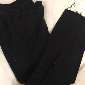 Black distressed jeans size 20